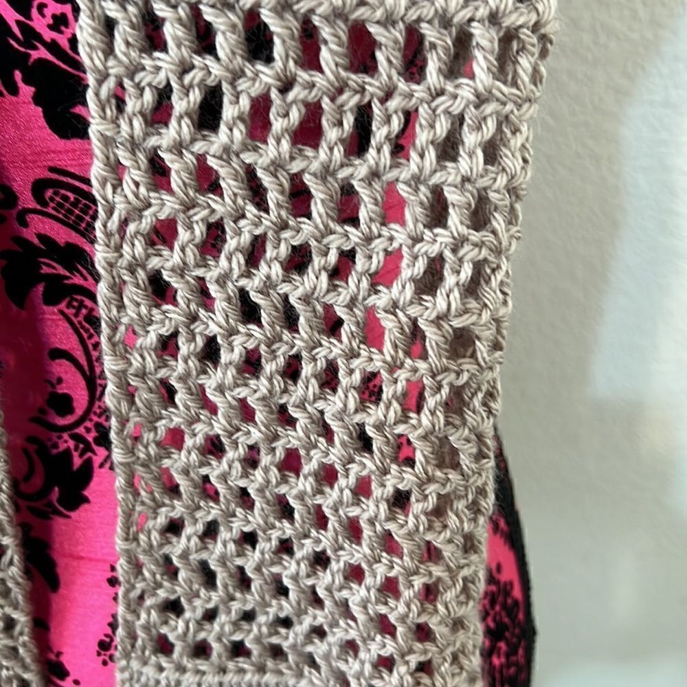 Hand-Crocheted Extra Long Scarf 76 Inches Long - Picture 2 of 2